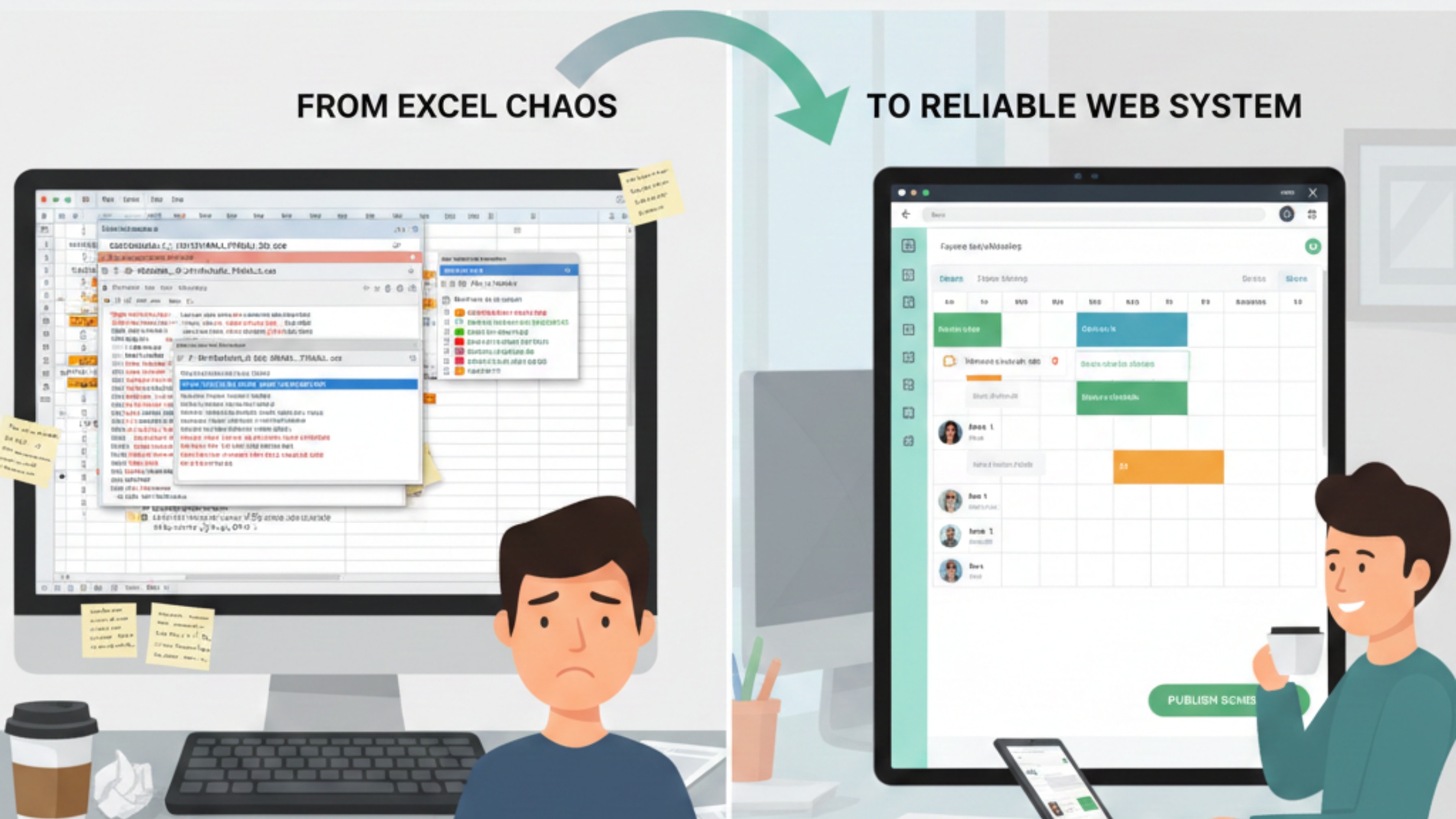 From Excel Shift Scheduling to a Reliable Web-Based System