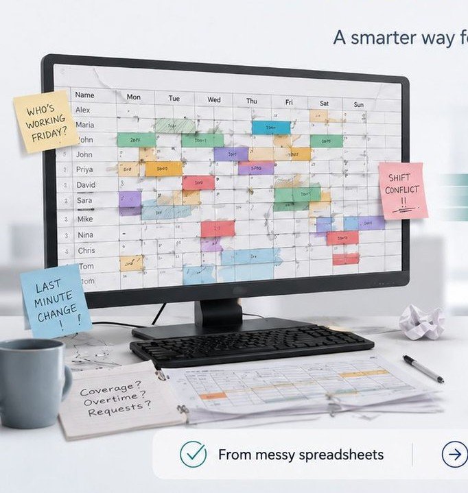 Excel-based staff shift scheduling